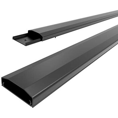conecto Kabelkanal med 3 m tejp, självhäftande för limning eller skruvning av högkvalitativ PVC (längd 100 cm, bredd 6 cm, höjd 2 cm) svart Kabeldragning för strömkabel, nätverkskabel, HDMI, SAT, TV, kontor, vägg eller möbler conecto Kabelkanal med 3 m tejp, självhäftande för limning eller skruvning av högkvalitativ PVC (längd 100 cm, bredd 6 cm, höjd 2 cm) svart Kabeldragning för strömkabel, nätverkskabel, HDMI, SAT, TV, kontor, vägg eller möbler