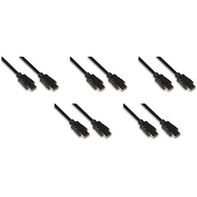 LINK LKCHDMI0505 5-pack HDMI-kabel 0,5 m 4Kx2K för PC, bärbar dator, HDTV etc. – gyllene kontakter – svart – Full HD/4K videoöverföring LINK LKCHDMI0505 5-pack HDMI-kabel 0,5 m 4Kx2K för PC, bärbar dator, HDTV etc. – gyllene kontakter – svart – Full HD/4K videoöverföring
