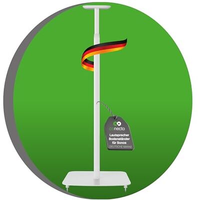 conecto Höjdjusterbart högtalarstativ för SONOS ONE® och SONOS ONE SL®, väggavstånd 25 cm, lastkapacitet 3 kg, vit conecto Höjdjusterbart högtalarstativ för SONOS ONE® och SONOS ONE SL®, väggavstånd 25 cm, lastkapacitet 3 kg, vit