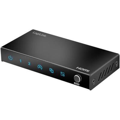 LogiLink HD0066 – HDMI-splitter med 1 x ingång (källa) och 2 x utgångar (utgångsenheter som TV, projektorer) i 4K/60 Hz, HDCP, EDID, HDR, CEC, downscaler LogiLink HD0066 – HDMI-splitter med 1 x ingång (källa) och 2 x utgångar (utgångsenheter som TV, projektorer) i 4K/60 Hz, HDCP, EDID, HDR, CEC, downscaler