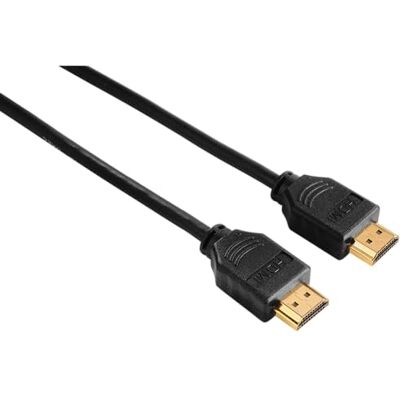 Hama HDMI-kabel (HDMI-kontakt, kabel, 10,2 Gbit/s, 1080p, Full HD, guldpläterad, 3 m) svart Hama HDMI-kabel (HDMI-kontakt, kabel, 10,2 Gbit/s, 1080p, Full HD, guldpläterad, 3 m) svart