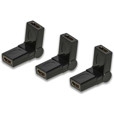 LINK LKADAT9903 3-pack HDMI hona till HDMI-honadapter med 360° vridbar kontakt – Full HD 1080p videoförlängning för TV, skärm, PC och projektorer LINK LKADAT9903 3-pack HDMI hona till HDMI-honadapter med 360° vridbar kontakt – Full HD 1080p videoförlängning för TV, skärm, PC och projektorer