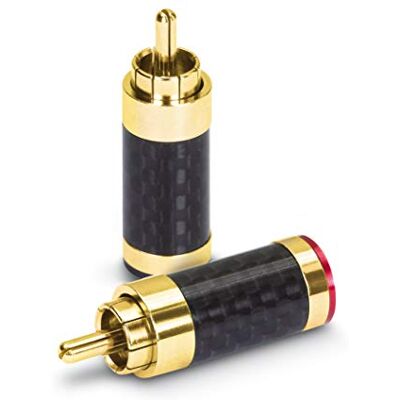 Dynavox RCA-kontakt karbon, set om 4 förgyllda Dynavox RCA-kontakt karbon, set om 4 förgyllda