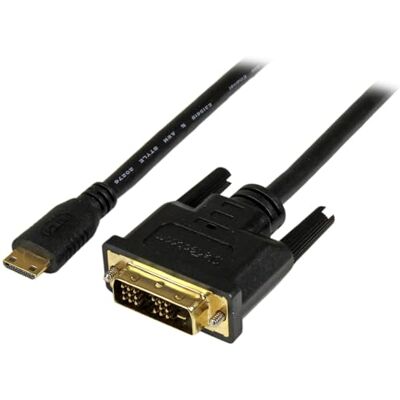 StarTech 2 m hane till hane mini HDMI till DVI-D-kabel StarTech 2 m hane till hane mini HDMI till DVI-D-kabel