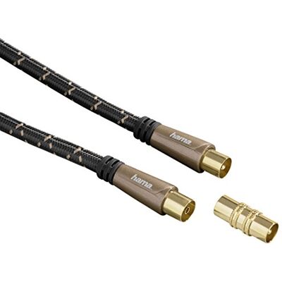 Hama 122425 koaxialkabel 1,5 m koax svart koaxialkablar (1,5 m, koax, hankontakt/honkontakt, guld, svart) Hama 122425 koaxialkabel 1,5 m koax svart koaxialkablar (1,5 m, koax, hankontakt/honkontakt, guld, svart)