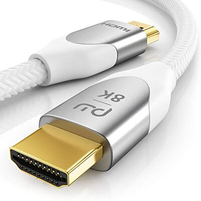 CSL-Computer 3 M 8K HDMI-Kabel 2.1 8K @ 60Hz 4K @ 120Hz DSC HDTV 7680 x 4320 UHD II 3D Höghastighets HDR ARC Precisionskontakt Kompatibel Med Blu Ray PS4 PS5 Xbox CSL-Computer 3 M 8K HDMI-Kabel 2.1 8K @ 60Hz 4K @ 120Hz DSC HDTV 7680 x 4320 UHD II 3D Höghastighets HDR ARC Precisionskontakt Kompatibel Med Blu Ray PS4 PS5 Xbox