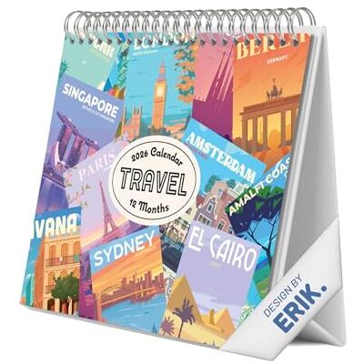 Grupo Erik Desk Calendar 2026 Travel Calendar 2026 Month To View Monthly Desk Planner, Desktop Gifts Under 10 Pounds Travel Gifts For Friends Grupo Erik Desk Calendar 2026 Travel Calendar 2026 Month To View Monthly Desk Planner, Desktop Gifts Under 10 Pounds Travel Gifts For Friends