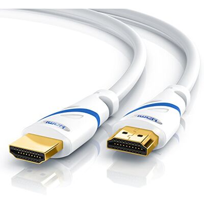 CSL-Computer CSL – 4k HDMI-kabel 2,0–7,5 m – Ultra HD 4k @ 60Hz – High Speed with Ethernet – 3D ARC CEC HDCP HDR – 18 Gbit/s – TV Blu-ray PS5 Xbox Series X Switch – vit – 7,5 meter CSL-Computer CSL – 4k HDMI-kabel 2,0–7,5 m – Ultra HD 4k @ 60Hz – High Speed with Ethernet – 3D ARC CEC HDCP HDR – 18 Gbit/s – TV Blu-ray PS5 Xbox Series X Switch – vit – 7,5 meter