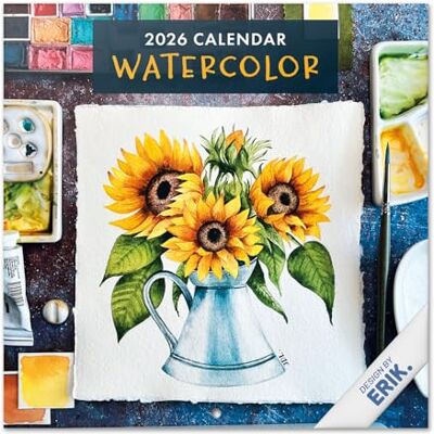 Grupo Erik Wall Calendar 2026 Watercolour Art Calendar 2026 Square 30 x 30 cm 12 x 12 inches Wall Planner, Family Planner Month To View Art Gifts For Friends Grupo Erik Wall Calendar 2026 Watercolour Art Calendar 2026 Square 30 x 30 cm 12 x 12 inches Wall Planner, Family Planner Month To View Art Gifts For Friends