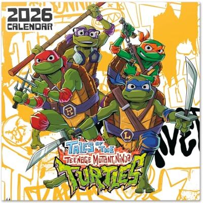 Grupo Erik Wall Calendar 2026 Teenage Mutant Ninja Turtles Calendar 2026 Square 30 x 30 cm 12 x 12 in Wall Planner, Family Planner Month To View Teenage Mutant Ninja Turtles Gifts For Friends Grupo Erik Wall Calendar 2026 Teenage Mutant Ninja Turtles Calendar 2026 Square 30 x 30 cm 12 x 12 in Wall Planner, Family Planner Month To View Teenage Mutant Ninja Turtles Gifts For Friends