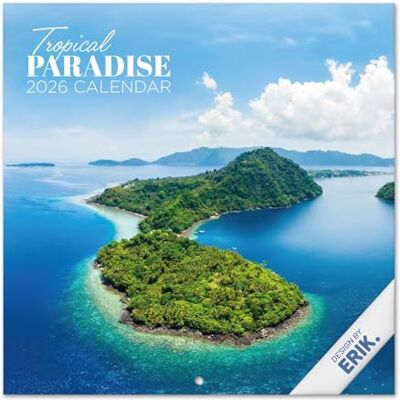 Grupo Erik Wall Calendar 2026 Tropical Paradise Calendar 2026 Square 30 x 30 cm 12 x 12 inches Wall Planner, Family Planner Month To View Travel Gifts For Friends Grupo Erik Wall Calendar 2026 Tropical Paradise Calendar 2026 Square 30 x 30 cm 12 x 12 inches Wall Planner, Family Planner Month To View Travel Gifts For Friends