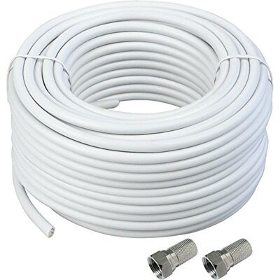 SCHWAIGER koaxialinstallationskabel (25 m, 4-fack, 115 dB) vit SCHWAIGER koaxialinstallationskabel (25 m, 4-fack, 115 dB) vit
