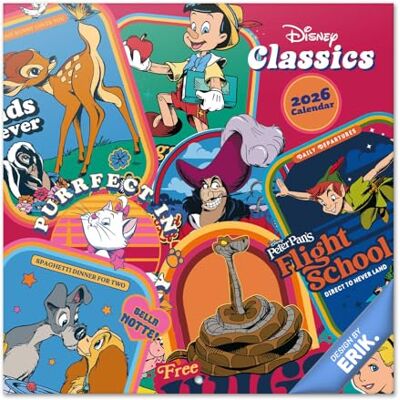 Grupo Erik Wall Calendar 2026 Disney Calendar 2026 Square 30 x 30 cm 12 x 12 inches Wall Planner, Family Planner Month To View Classics Disney Gifts For Friends Grupo Erik Wall Calendar 2026 Disney Calendar 2026 Square 30 x 30 cm 12 x 12 inches Wall Planner, Family Planner Month To View Classics Disney Gifts For Friends
