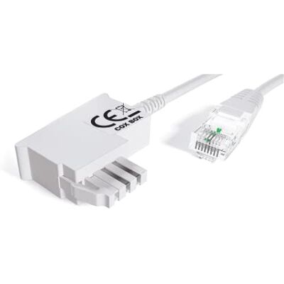 COXBOX 10 m DSL kabel Fritzbox, Speedport, Easybox – TAE-kabel RJ45 vit – VDSL ADSL WLAN routerkabel med twisted par för tillförlitlig anslutning COXBOX 10 m DSL kabel Fritzbox, Speedport, Easybox – TAE-kabel RJ45 vit – VDSL ADSL WLAN routerkabel med twisted par för tillförlitlig anslutning