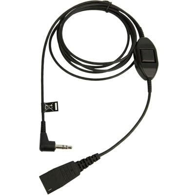 Jabra Kabel Quick Disconnect (QD) till 3,5 mm telekontakt för Alcatel 8 och 9-serien, slät Jabra Kabel Quick Disconnect (QD) till 3,5 mm telekontakt för Alcatel 8 och 9-serien, slät