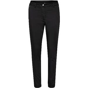 KAFFE Dambyxor slim fit vanlig waistband dragkedja och knappfastande byxor dam, Svart djup, 38 KAFFE Dambyxor slim fit vanlig waistband dragkedja och knappfastande byxor dam, Svart djup, 38