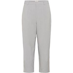 KAFFE Kvinnors byxor beskurna längd avsmalnande ben högwaisted vanlig midja byxor dam, Grå melange, 42 KAFFE Kvinnors byxor beskurna längd avsmalnande ben högwaisted vanlig midja byxor dam, Grå melange, 42