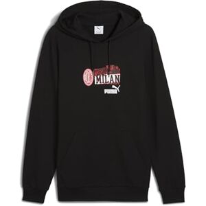 PUMA A.C. Milan ftblNRGY huvtröja, sportig fotbollströja officiell produkt, svart, XXL