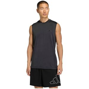 adidas Mezczyzni WORKOUT ESSENTIALS SEAMLESS SLEEVELESS T, black melange, S adidas Mezczyzni WORKOUT ESSENTIALS SEAMLESS SLEEVELESS T, black melange, S