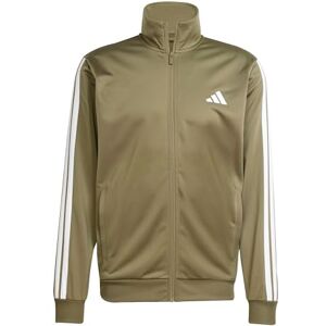 adidas Mezczyzni SPORTSWEAR BASIC 3 STRIPES TRICOT TRACKSUIT, olive strata/white, XS adidas Mezczyzni SPORTSWEAR BASIC 3 STRIPES TRICOT TRACKSUIT, olive strata/white, XS