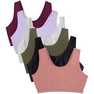 Fruit of the Loom dam flerpack linne stil sport-bh, Svart/ljung grå/oliv/lila/lila/skymning, 90 Fruit of the Loom dam flerpack linne stil sport-bh, Svart/ljung grå/oliv/lila/lila/skymning, 90