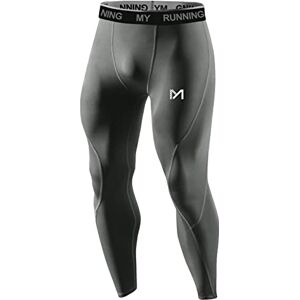 MEETYOO Herr leggings, sport kompression tights snabbtorkande baslager botten träningsbyxor för löpning cykling träning gym, Grått-1, L MEETYOO Herr leggings, sport kompression tights snabbtorkande baslager botten träningsbyxor för löpning cykling träning gym, Grått-1, L