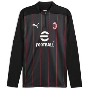 PUMA A.C. Milan Prematch 1/4 dragkedja topp, sportig fotbolls- och träningsjacka, officiell produkt, svart, vuxen, XXL PUMA A.C. Milan Prematch 1/4 dragkedja topp, sportig fotbolls- och träningsjacka, officiell produkt, svart, vuxen, XXL