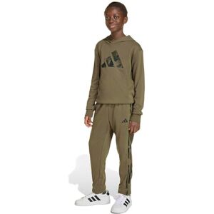 adidas Uniseks dzieci SEASONALS CAMO TRACKSUIT, olive strata/black, 11-12 Years adidas Uniseks dzieci SEASONALS CAMO TRACKSUIT, olive strata/black, 11-12 Years