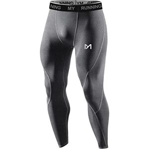 MEETYOO Herrleggings, sport kompression tights snabbtorkande baslager botten träningsbyxor för löpning cykling träning gym, grå-2, L MEETYOO Herrleggings, sport kompression tights snabbtorkande baslager botten träningsbyxor för löpning cykling träning gym, grå-2, L
