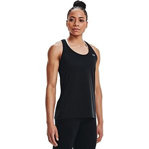 Under Armour Tech Tank för kvinnor – solid, tank top för sport, lös passform gymväst Black/Metallic Silver (001) XL Under Armour Tech Tank för kvinnor – solid, tank top för sport, lös passform gymväst Black/Metallic Silver (001) XL