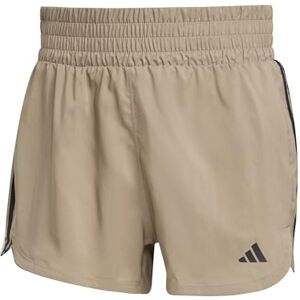 adidas Kvinnor Pacer Training 3-Stripes Woven High-Rise Shorts, chalky brown/black, XL 5 inch adidas Kvinnor Pacer Training 3-Stripes Woven High-Rise Shorts, chalky brown/black, XL 5 inch