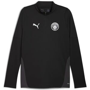 PUMA Manchester City FC Herr Träningströja 1/4 Dragkedja Lång Ärm 25/26, Svart (Black x Silver), XL PUMA Manchester City FC Herr Träningströja 1/4 Dragkedja Lång Ärm 25/26, Svart (Black x Silver), XL