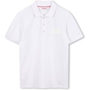 HUGO G00443 pikétröja för pojkar, Vit, 6 år HUGO G00443 pikétröja för pojkar, Vit, 6 år