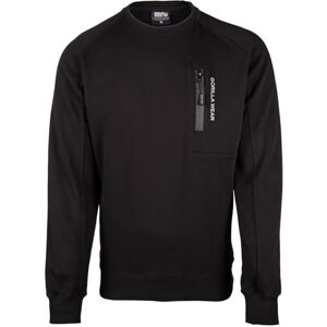 Gorilla Wear Newark tröja – svart kroppsbyggnad fitness sport vardag långärmad långa ärmar bekväm dragkedja med ficka tight passform bomull polyester pullover praktisk träning Gorilla Wear Newark tröja – svart kroppsbyggnad fitness sport vardag långärmad långa ärmar bekväm dragkedja med ficka tight passform bomull polyester pullover praktisk träning