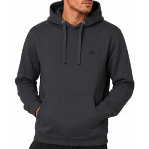 Iron Mountain Herr mjuk fleece pullover huvtröja med huva, återvunnet garn miljövänlig topp, kolmärg, L