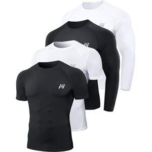 MEETWEE Kompressionströja herr, kort/långärmad funktionell skjorta herr, sportskjorta, träning, fitnessskjorta, andas, löparskjorta, undertröja för löpning, jogging, sport, gym MEETWEE Kompressionströja herr, kort/långärmad funktionell skjorta herr, sportskjorta, träning, fitnessskjorta, andas, löparskjorta, undertröja för löpning, jogging, sport, gym