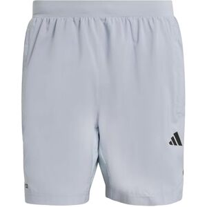 adidas Mezczyzni TECH ESSENTIALS WORKOUT 3 STRIPES SHORTS, halo silver, S 7 inch adidas Mezczyzni TECH ESSENTIALS WORKOUT 3 STRIPES SHORTS, halo silver, S 7 inch