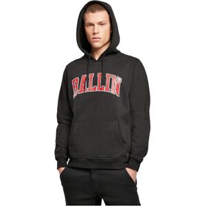 Tee Huvtröja för män, Ballin 23 Hoody, huvtröja, med tryck på temat basket, storlekar XS-XXL, svart, M