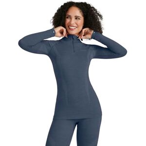 FALKE dam Baslager Ovandel Wool-Tech High Zip Neck W L/s Sh ull funktionsmaterial snabbtorkande 1 del, Blå Capitain 6751, M FALKE dam Baslager Ovandel Wool-Tech High Zip Neck W L/s Sh ull funktionsmaterial snabbtorkande 1 del, Blå Capitain 6751, M
