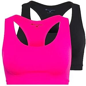 Champion Dam sömlös fitness sport bh pack, flerfärgad (rosa/svart), S/M (förpackning med 2) Champion Dam sömlös fitness sport bh pack, flerfärgad (rosa/svart), S/M (förpackning med 2)