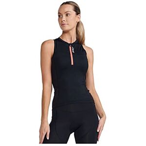 2XU Dam Aero Tri Singlet Tank Top, svart/Hyper Coral, L, Svart/Hyper Coral, L 2XU Dam Aero Tri Singlet Tank Top, svart/Hyper Coral, L, Svart/Hyper Coral, L