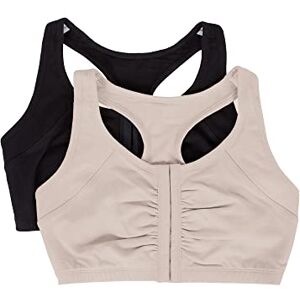 Fruit of the Loom Women's Front Close Racerback (Pack of 2), Sand/Black, 36 Fruit of the Loom Women's Front Close Racerback (Pack of 2), Sand/Black, 36