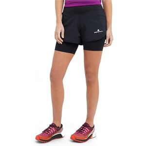 Ronhill löpning, Wmn's Tech 11,4 cm tvillingshorts, helsvart, storlek 14 Ronhill löpning, Wmn's Tech 11,4 cm tvillingshorts, helsvart, storlek 14