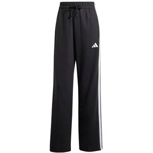 adidas dam Essentials 3-Stripes Open Hem French Terry Pants, Black/White, S adidas dam Essentials 3-Stripes Open Hem French Terry Pants, Black/White, S