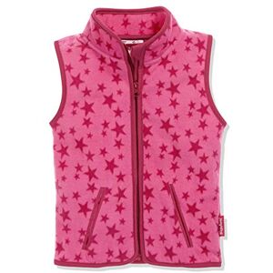 Playshoes Unisex barn fleece väst utomhus topp, Rosa stjärnor, 116 Playshoes Unisex barn fleece väst utomhus topp, Rosa stjärnor, 116