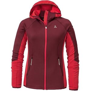 Schöffel Skop, dam, fleece, hoodie, Lodron L, dark burgundy Schöffel Skop, dam, fleece, hoodie, Lodron L, dark burgundy