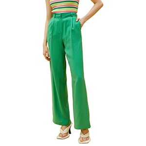 Koton Dam pleated Pocket Palazzo Byxor, Grön (786), 38 Koton Dam pleated Pocket Palazzo Byxor, Grön (786), 38