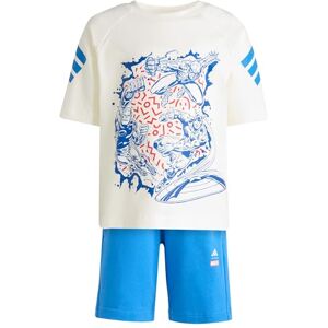 adidas Uniseks dzieci MARVEL AVENGERS T-SHIRT SET, off white/ray blue, 6-7 Years adidas Uniseks dzieci MARVEL AVENGERS T-SHIRT SET, off white/ray blue, 6-7 Years