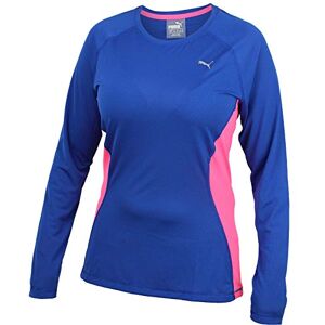 PUMA Dam Core-run L/S Tee W T-shirt Sann blå knockout rosa L PUMA Dam Core-run L/S Tee W T-shirt Sann blå knockout rosa L