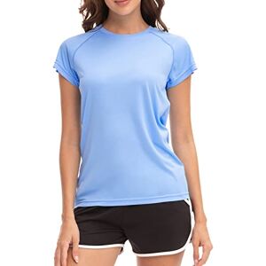 MEETWEE Dam surfskjorta Rash Guard UV-skjortor simning Tankini UPF 50+ kortärmad badskjorta badmode skjorta, blå, XL MEETWEE Dam surfskjorta Rash Guard UV-skjortor simning Tankini UPF 50+ kortärmad badskjorta badmode skjorta, blå, XL